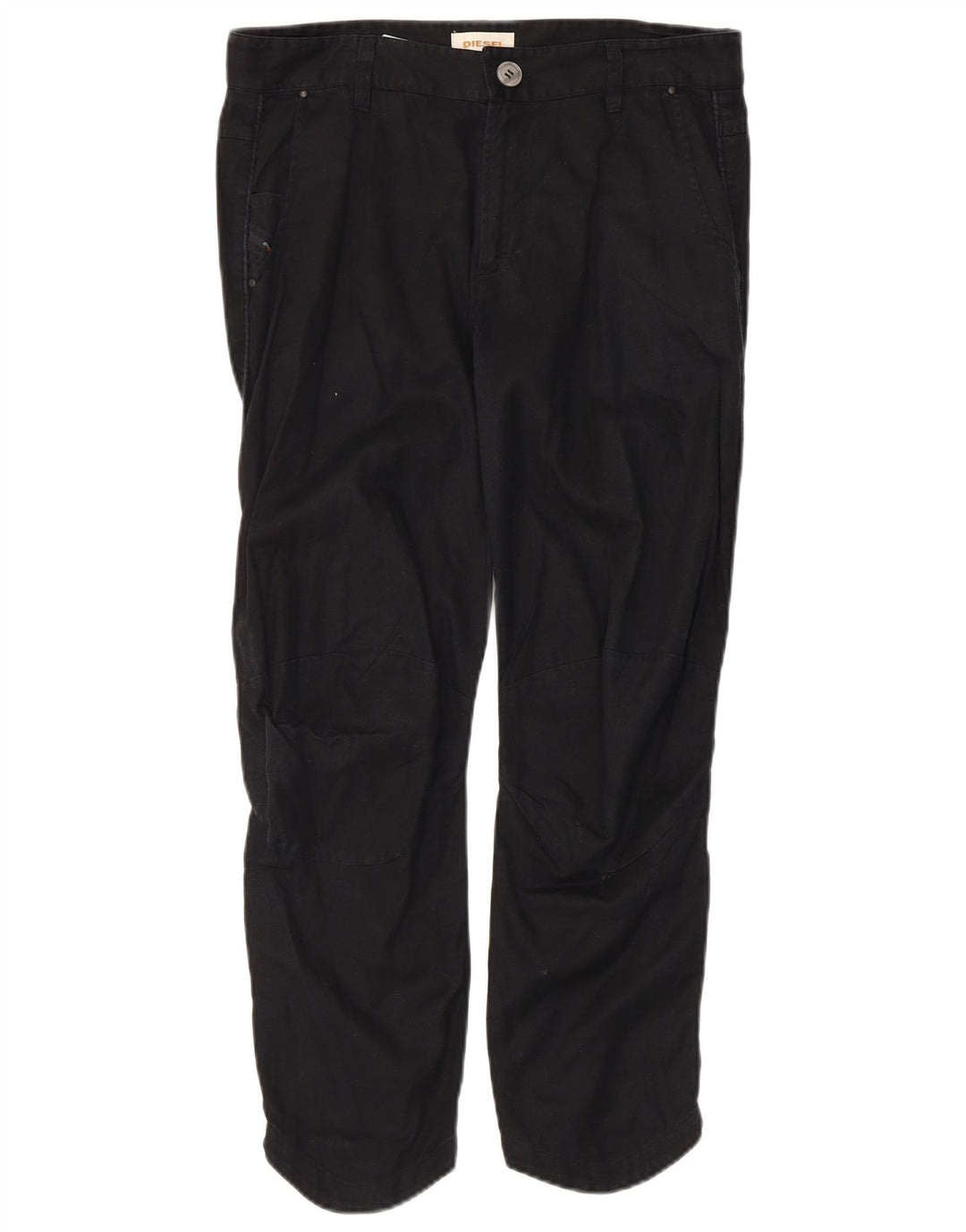 Pantaloni cropped da donna Diesel W32 L25 cotone nero
