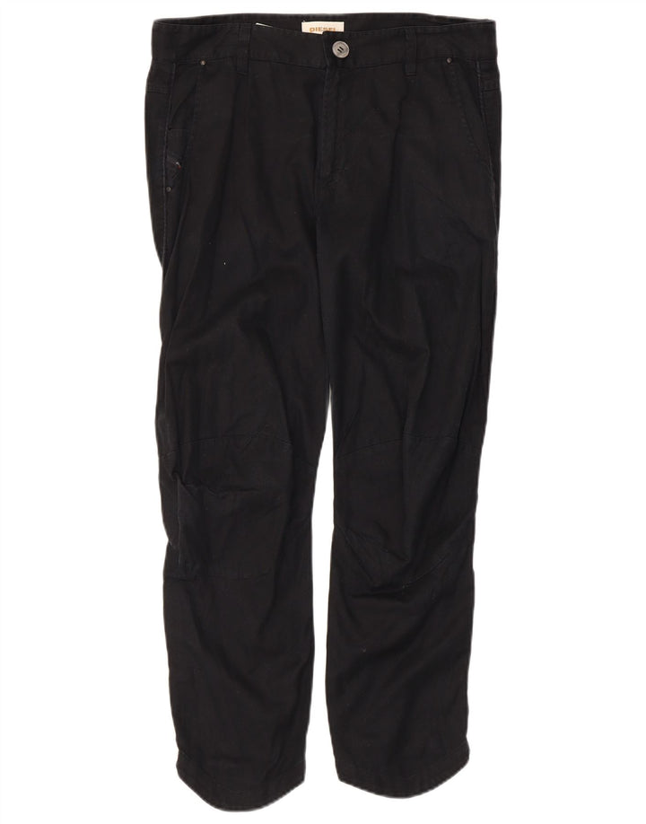 Pantaloni cropped da donna Diesel W32 L25 cotone nero