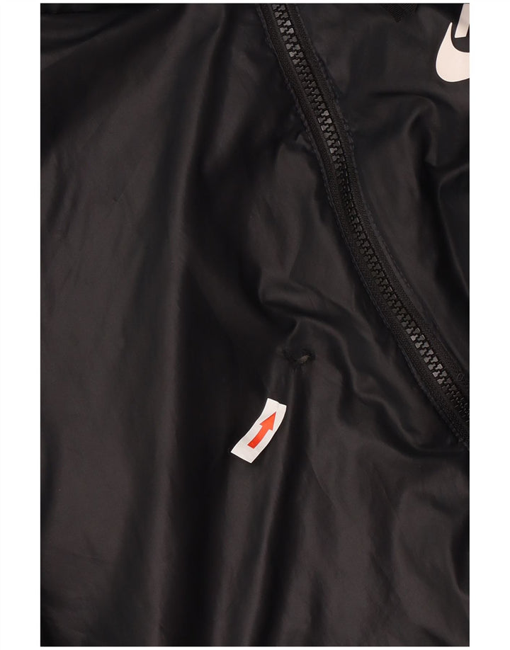 Giacca imbottita reversibile con cappuccio Nike da donna UK 16 grande poliestere nero