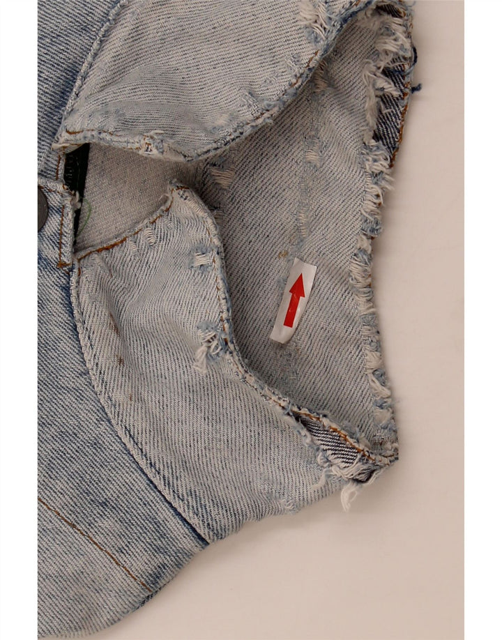 CHAMBERS Giacca corta in denim da donna UK 16 grande blu