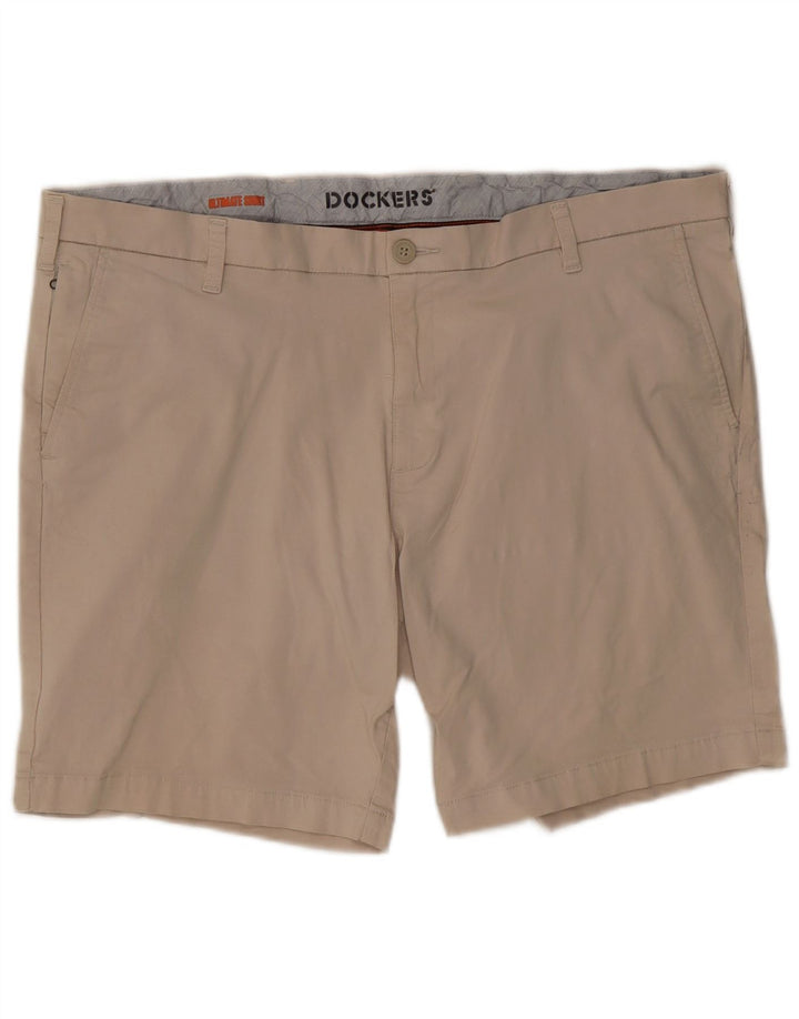 DOCKERS Pantaloncini chino da uomo W44 2XL Cotone beige