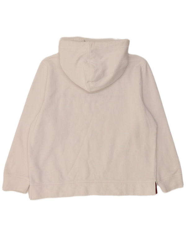 Maglione con cappuccio grafico da donna Tommy Hilfiger UK 18 XL cotone bianco
