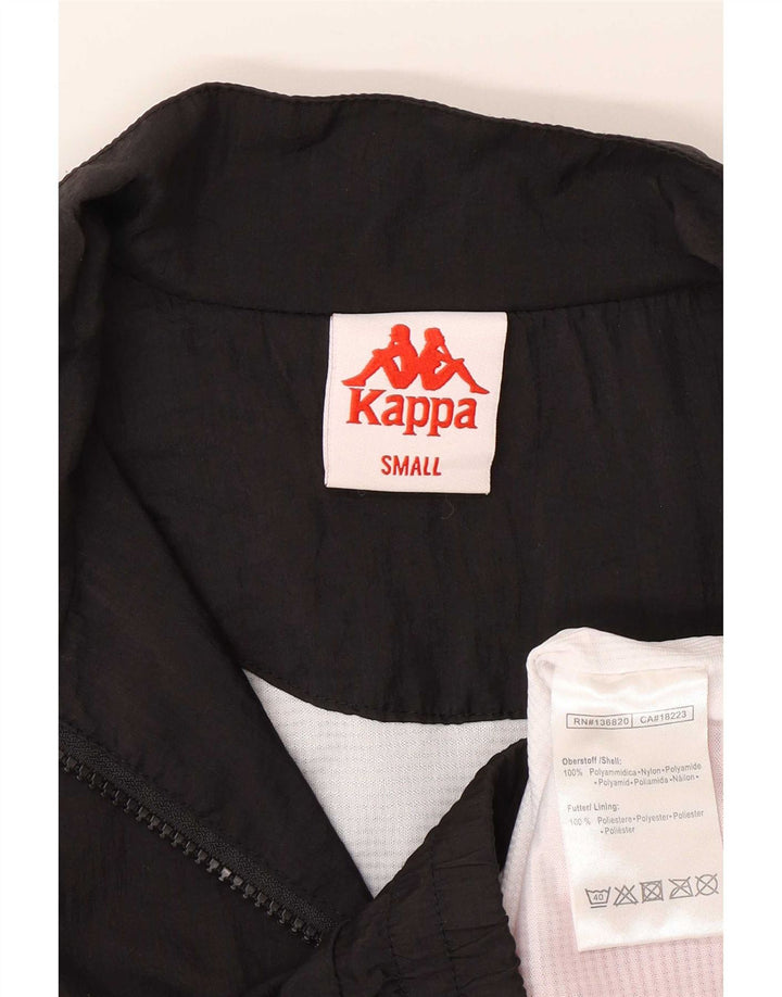 Giacca da tuta grafica da uomo Kappa Small Black Colourblock in poliammide