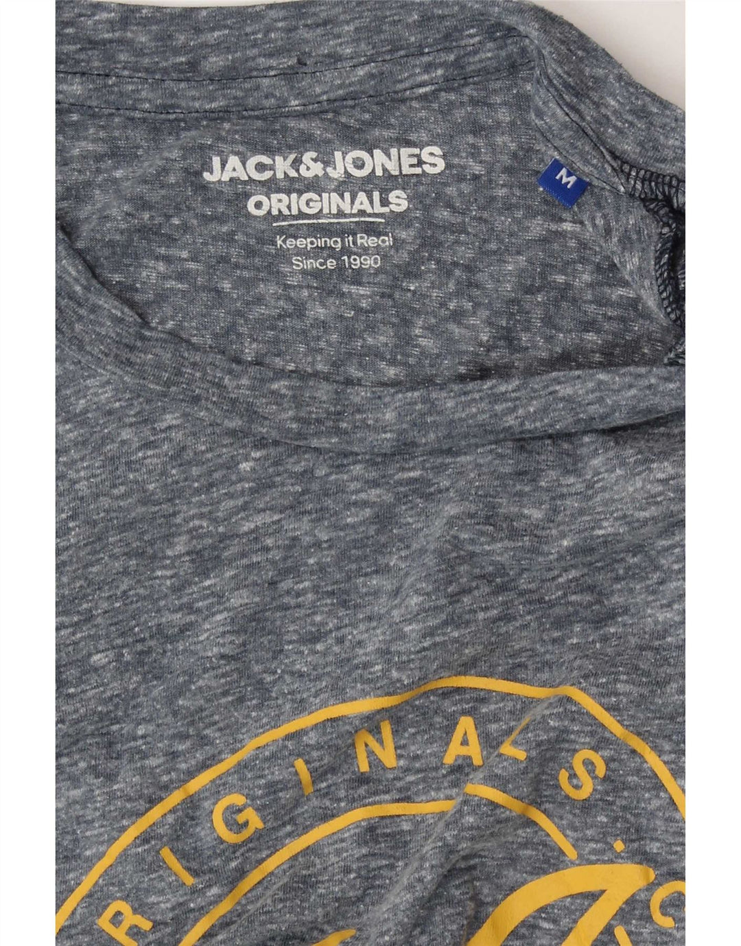 T-shirt grafica da uomo Jack & Jones Top blu medio screziato