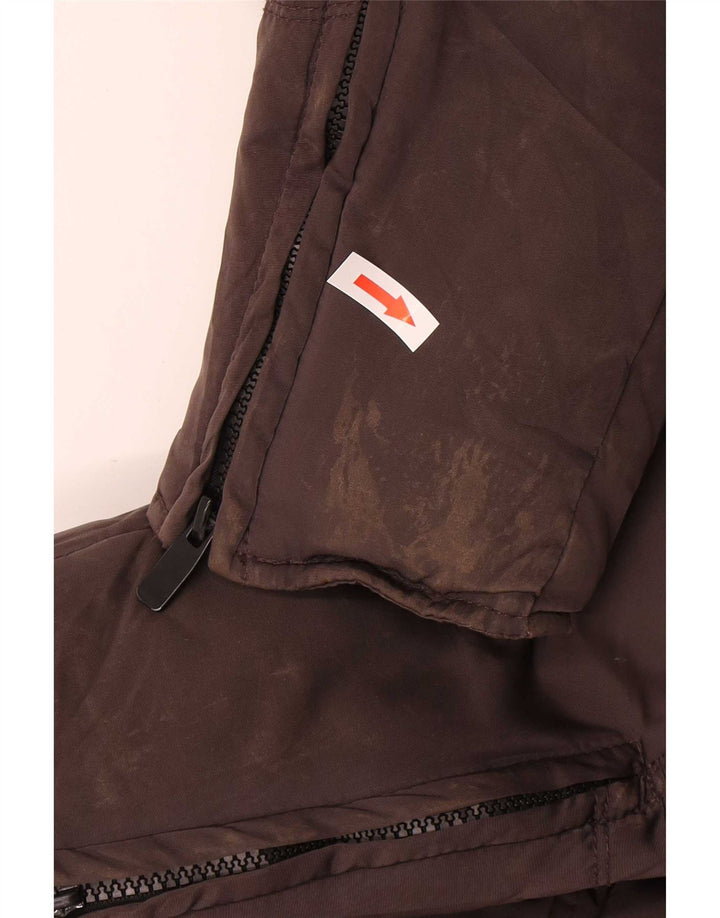 Cappotto imbottito con cappuccio da donna Zara UK 10 piccolo poliestere grigio