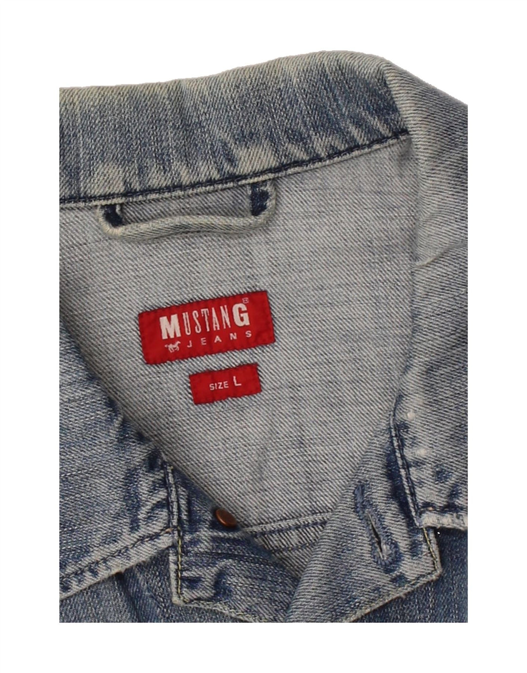 MUSTANG Womens Denim Jacket UK 16 Large Blue Cotton Vintage Mustang and Second-Hand Mustang from Messina Hembry 