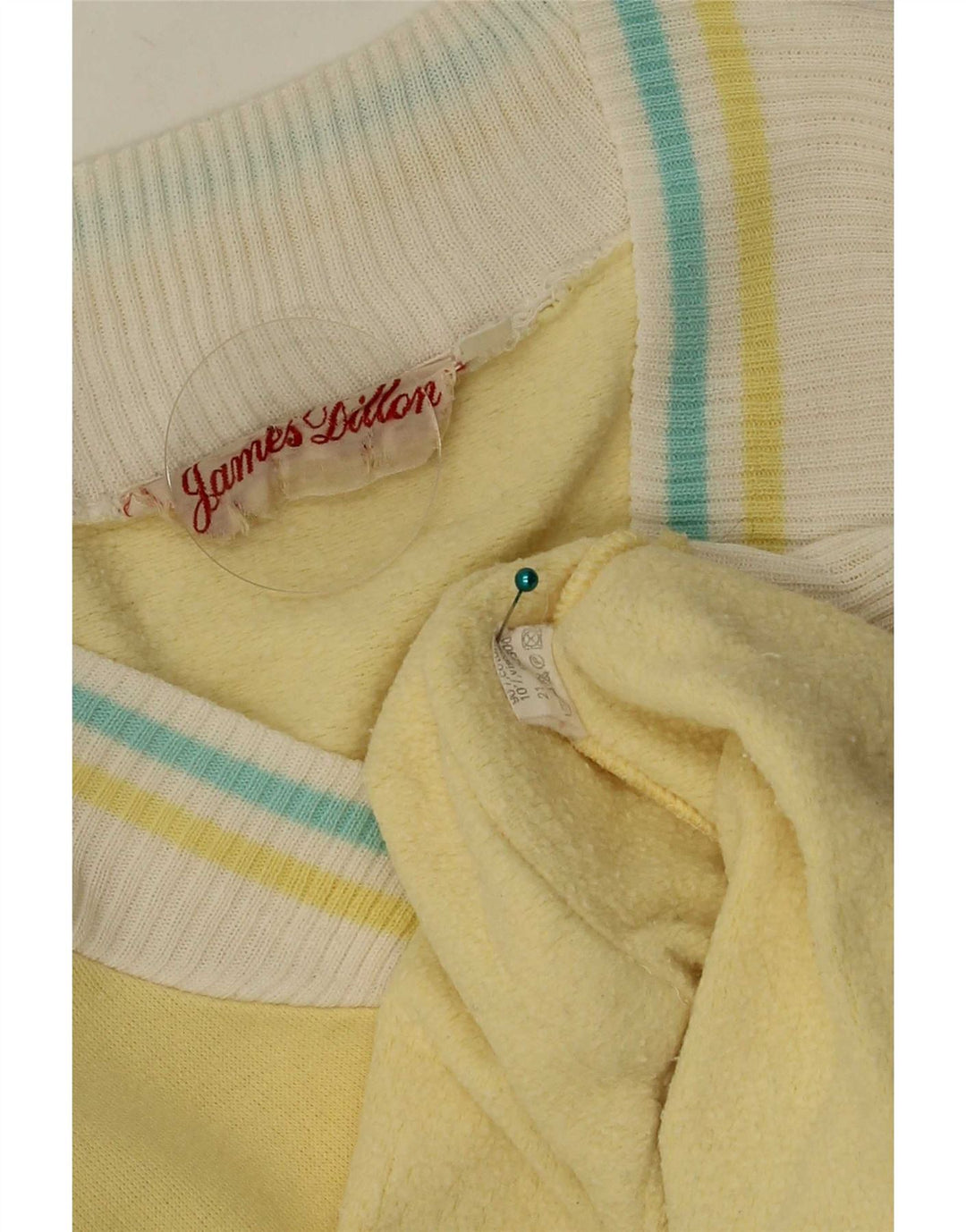 Giacca da tuta da uomo James Dillon grande in cotone color block giallo