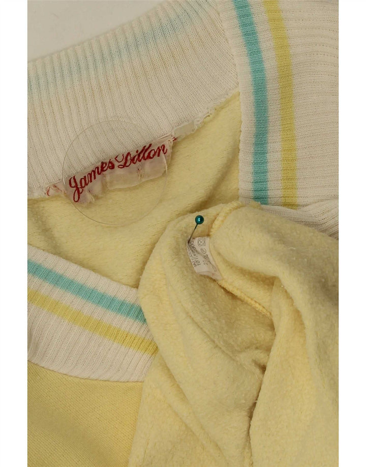 Giacca da tuta da uomo James Dillon grande in cotone color block giallo