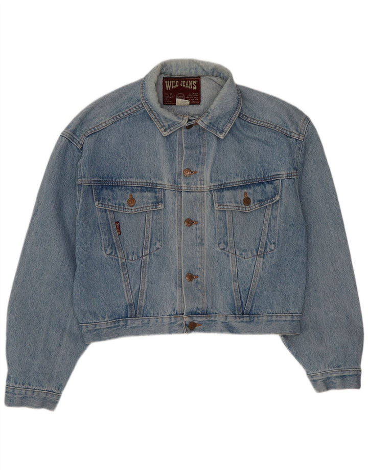Giacca di jeans corta da uomo Wild UK 38 Cotone blu medio