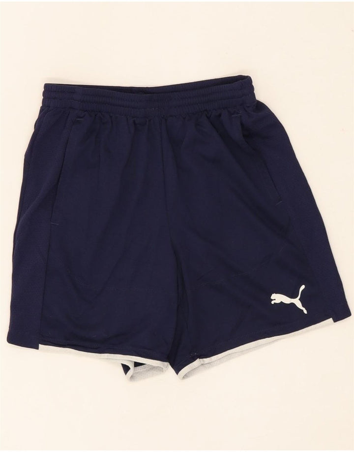PUMA Mens Sport Shorts Small Navy Blue Polyester Vintage Puma and Second-Hand Puma from Messina Hembry 