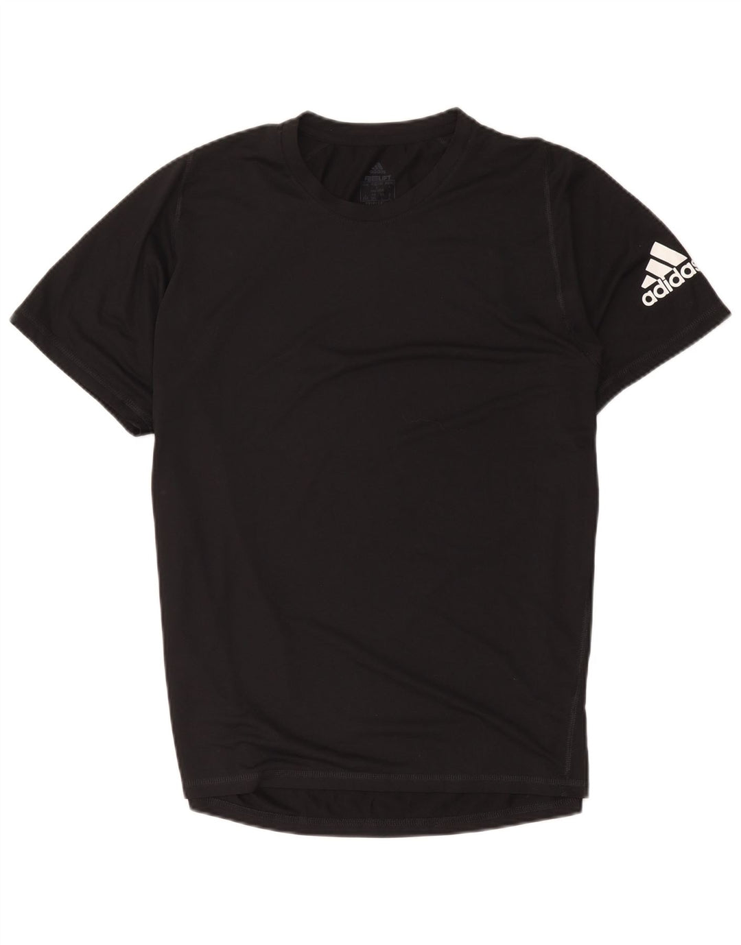 T-shirt grafica da uomo Adidas Top grande in poliestere nero