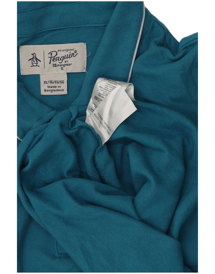 Polo da uomo Penguin XL in cotone blu
