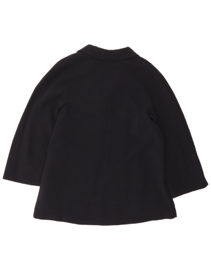 Giacca blazer a 2 bottoni da donna Max Mara UK 10 piccola in lana blu navy