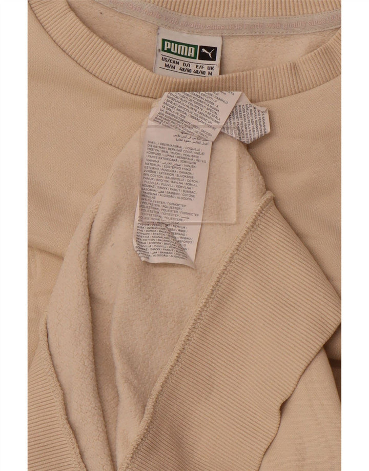 Felpa grafica da uomo PUMA in cotone beige medio