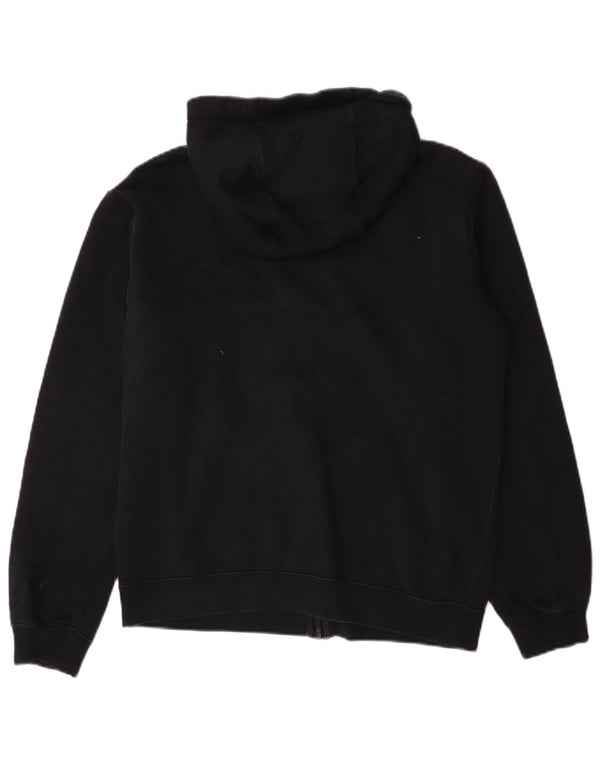 Felpa con cappuccio e zip grafica Nike da uomo in cotone nero medio