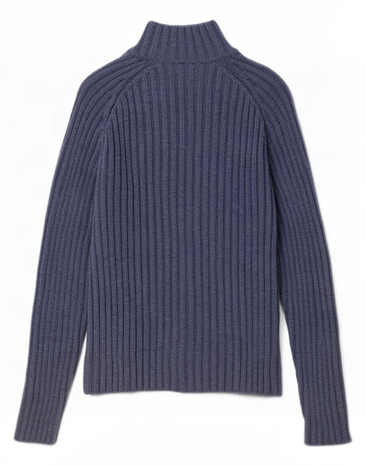 Maglione cardigan vestibilità regolare da donna Lacoste taglia 38 lana blu medio