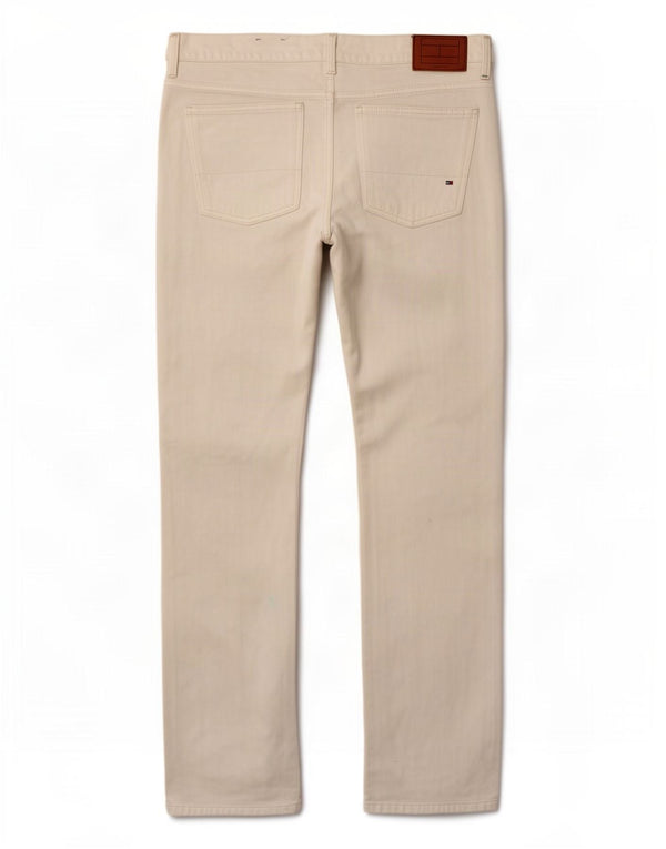 Tommy Hilfiger Uomo Hudson Slim Jeans W34 L34 Cotone Bianco