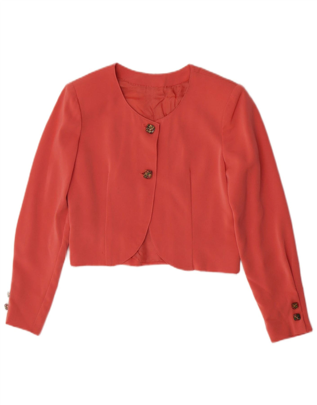 Giacca Bolero corta da donna vintage UK 8 piccola rosa
