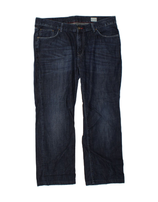 TOMMY HILFIGER Jeans dritti da uomo W40 L29 cotone blu navy
