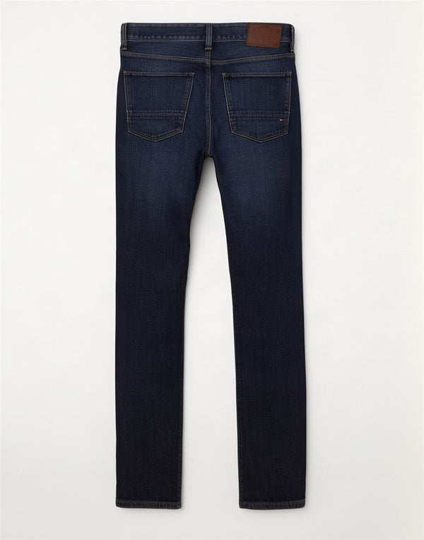 Jeans dritti da uomo Tommy Hilfiger W30 L30 cotone blu navy