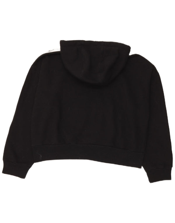 Maglione con cappuccio grafico oversize da donna Dkny UK 18 XL cotone nero
