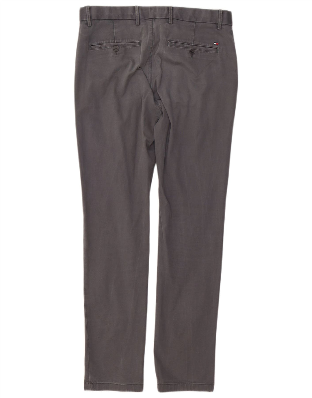 Pantaloni chino slim da uomo Tommy Hilfiger W32 L30 cotone grigio