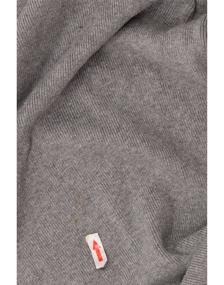 Top Zara da bambino con zip 1/4 a maniche lunghe 13-14 anni in cotone grigio