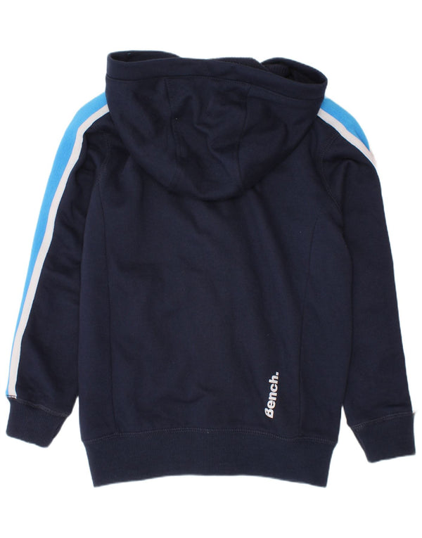 Maglione con cappuccio e zip per ragazzi Bench 7-8 anni in cotone color block blu navy