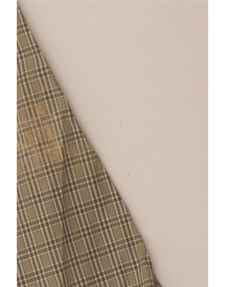 EDDIE BAUER Camicia alta da uomo in cotone a quadri kaki grande