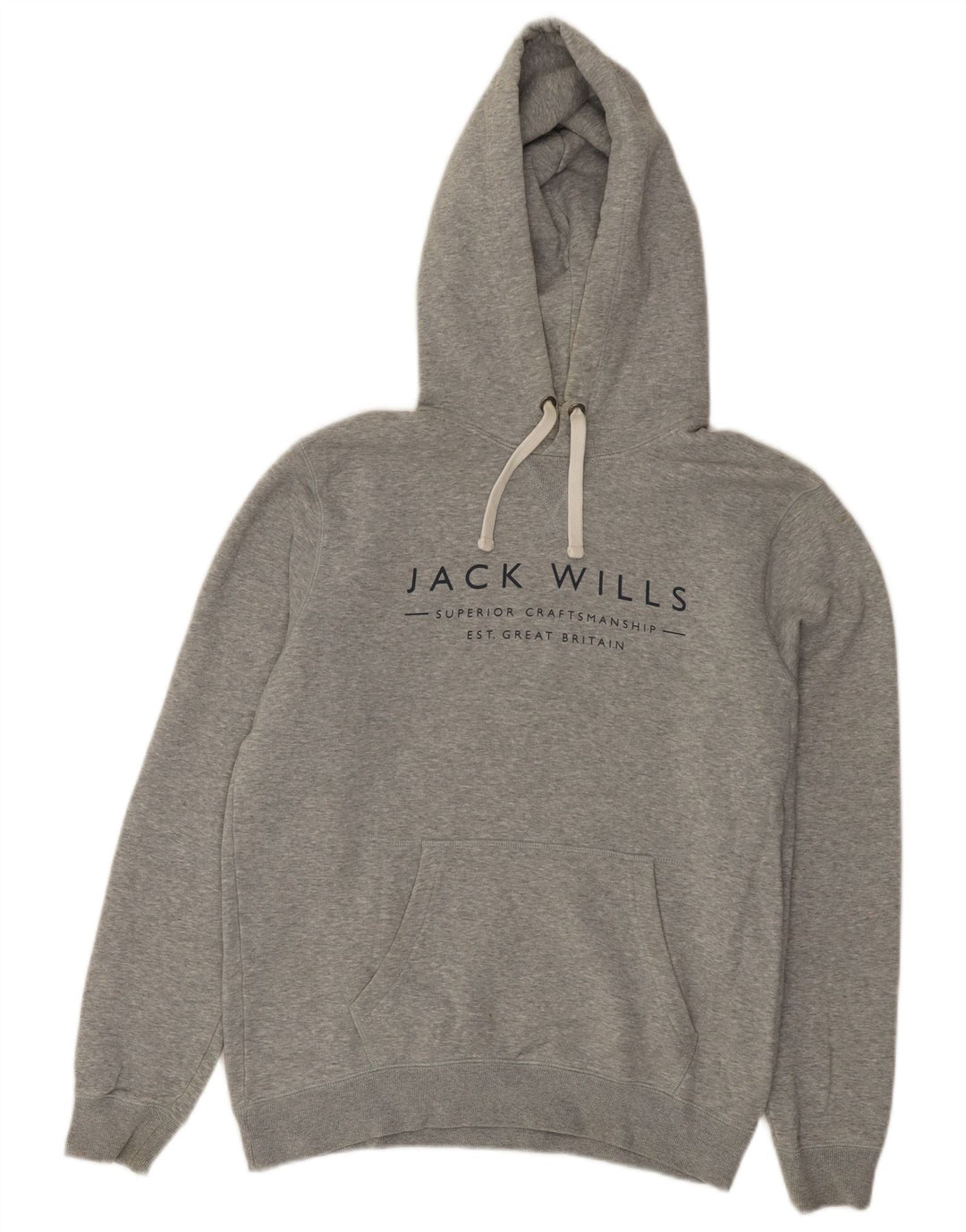 Maglione con cappuccio grafico da uomo Jack Wills piccolo in cotone grigio