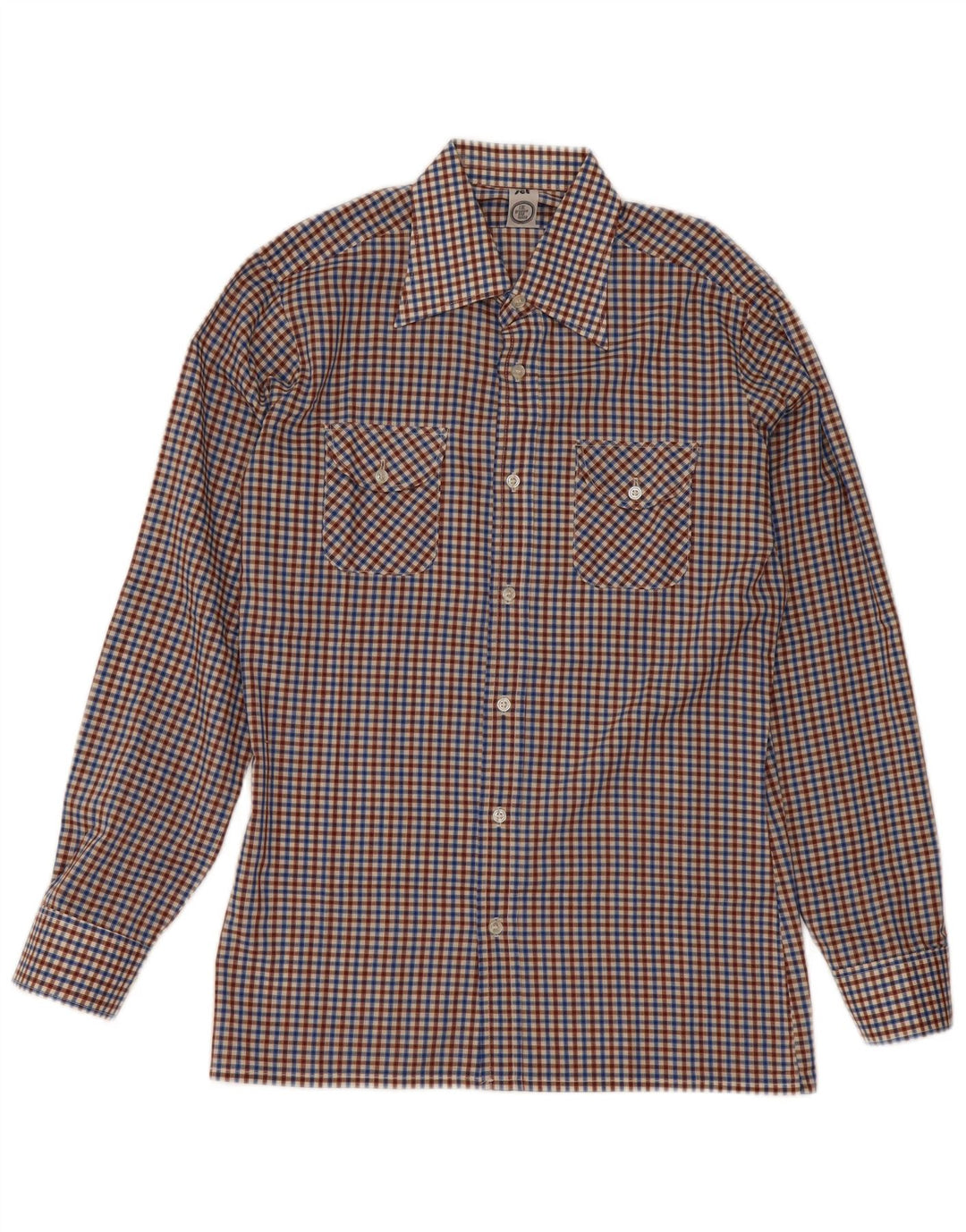 Camicia vintage da uomo a quadretti multicolore media