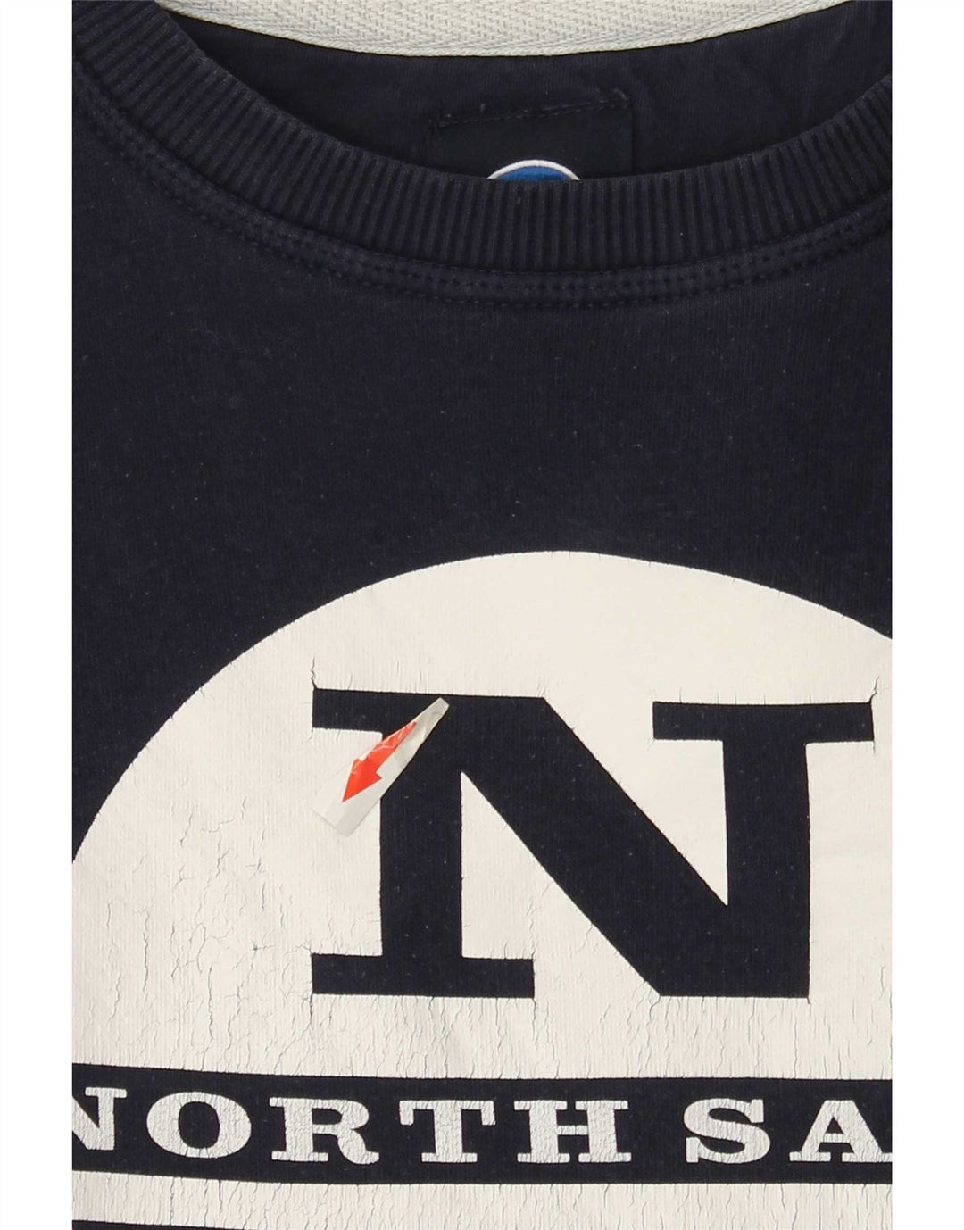 Felpa grafica da uomo North Sails, piccola, in cotone blu navy