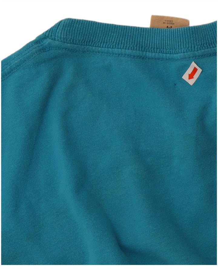 T-shirt grafica da uomo Hollister Top in cotone blu medio