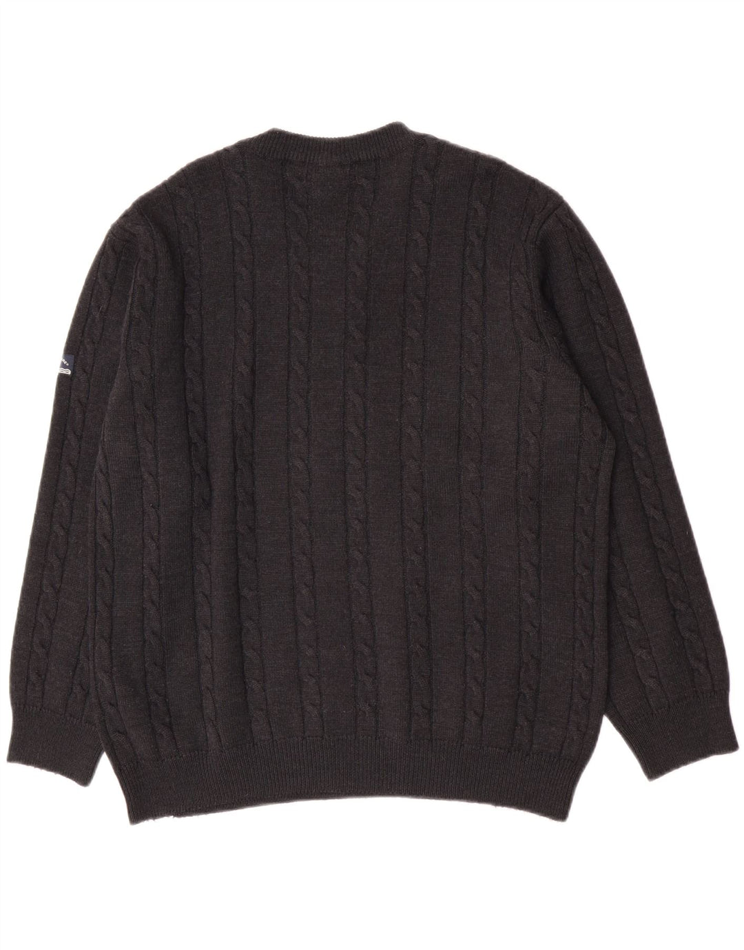 Maglione maglione girocollo da uomo Navigare grande lana grigia