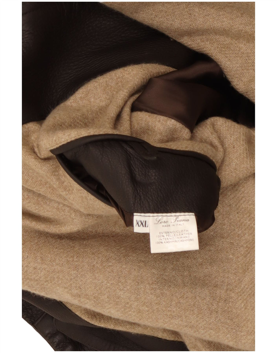Giacca in pelle da uomo Loro Piana UK 44 2XL Pelle marrone