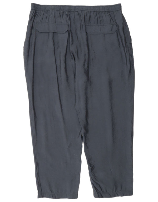 Pantaloni corti dritti da donna Zara 2XL W34 L26 blu navy modal