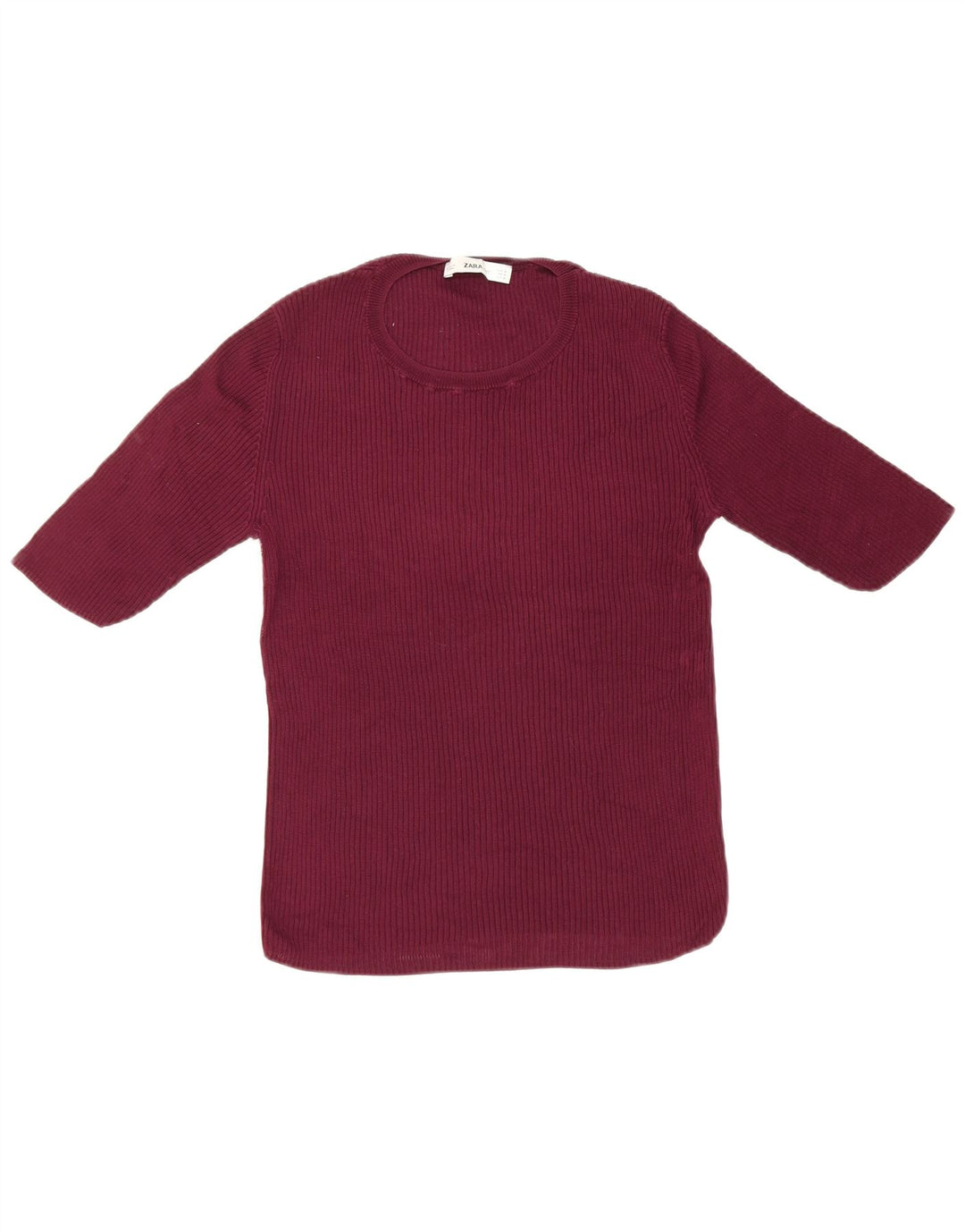 T-shirt Zara da donna Top UK 12 bordeaux medio