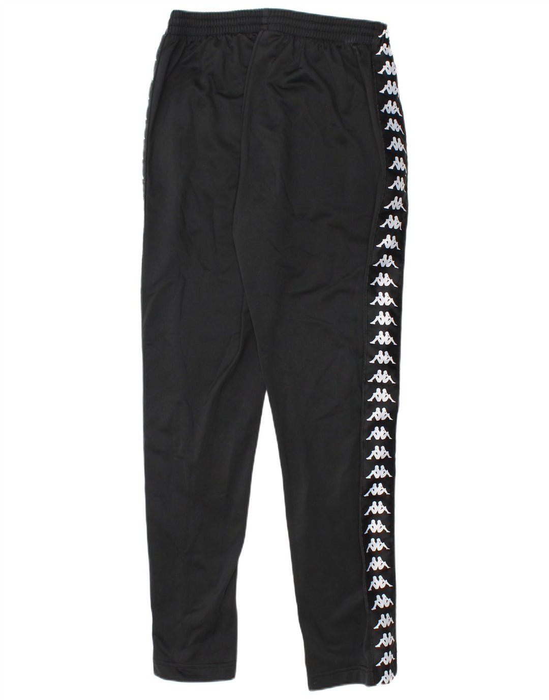 Pantaloni da tuta con grafica Kappa per ragazzi 13-14 anni, grandi, in poliestere nero