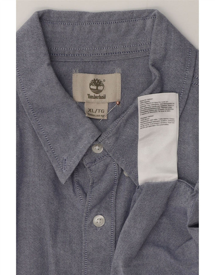 Camicia da uomo Regular Fit TIMBERLAND XL in cotone blu