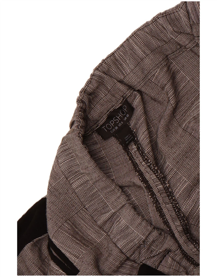 Topshop Pantaloni casual da donna con motivo astratto UK 10 Small W28 L28 Grigio