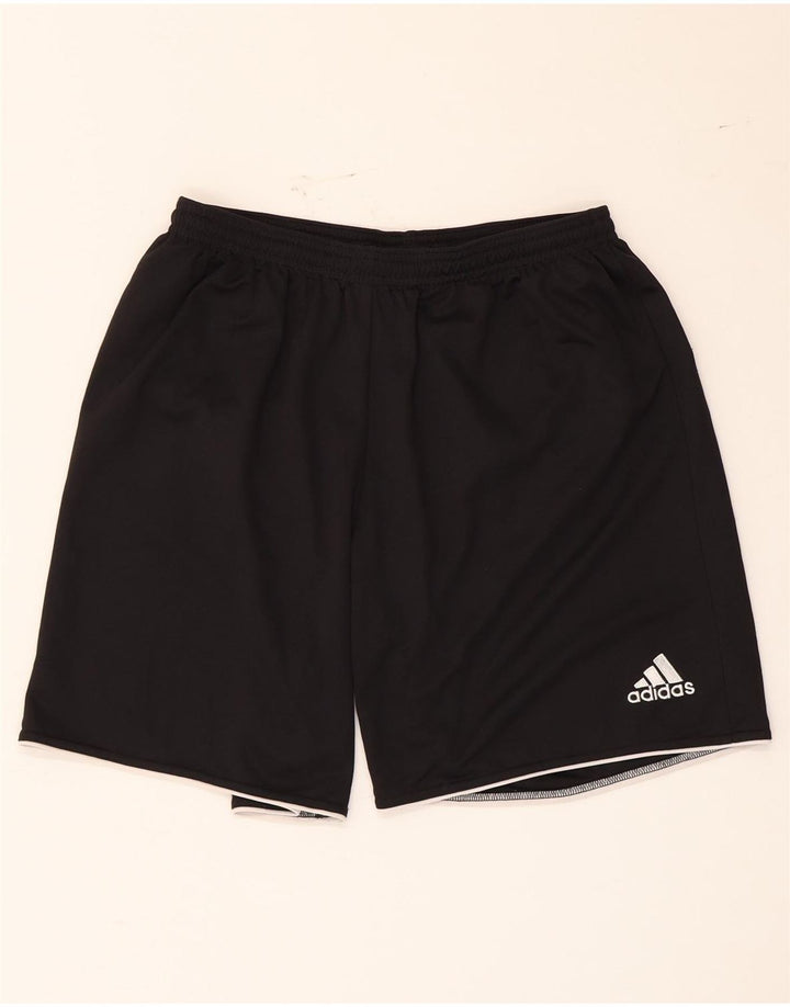 Pantaloncini sportivi da uomo Adidas grandi in poliestere nero