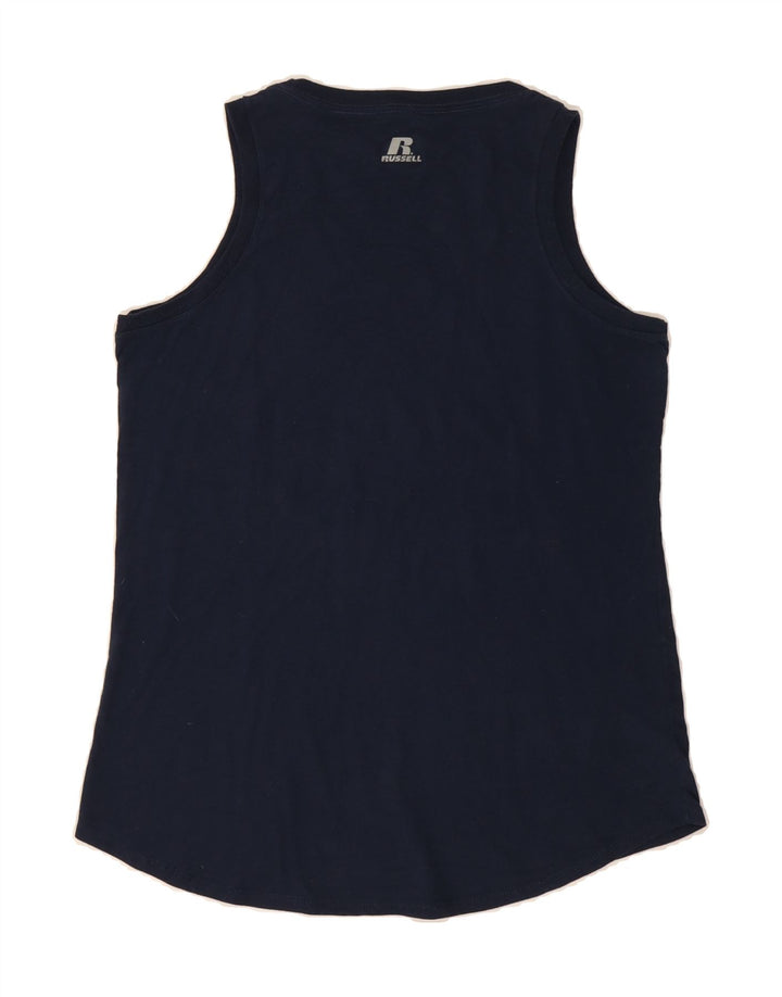 RUSSELL ATHLETIC Womens Vest Top UK 14 Large Navy Blue Vintage Russell Athletic and Second-Hand Russell Athletic from Messina Hembry 