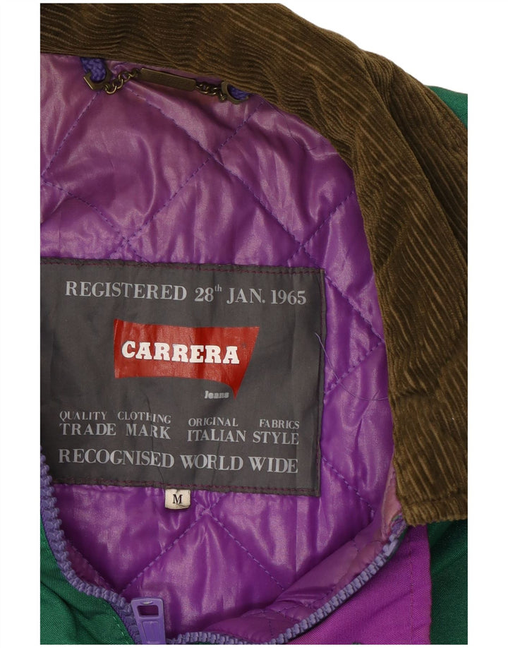 CARRERA Mens Loose Fit Windbreaker Jacket UK 38 Medium Green Polyamide