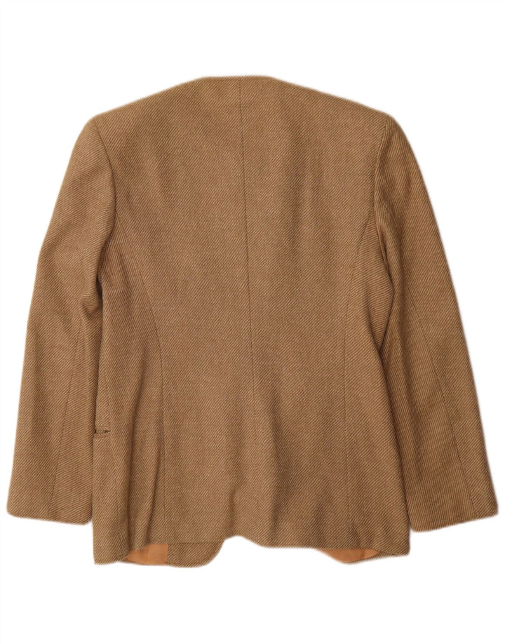 Giacca blazer lunga da donna Elle Erre IT 44 Gessato beige medio