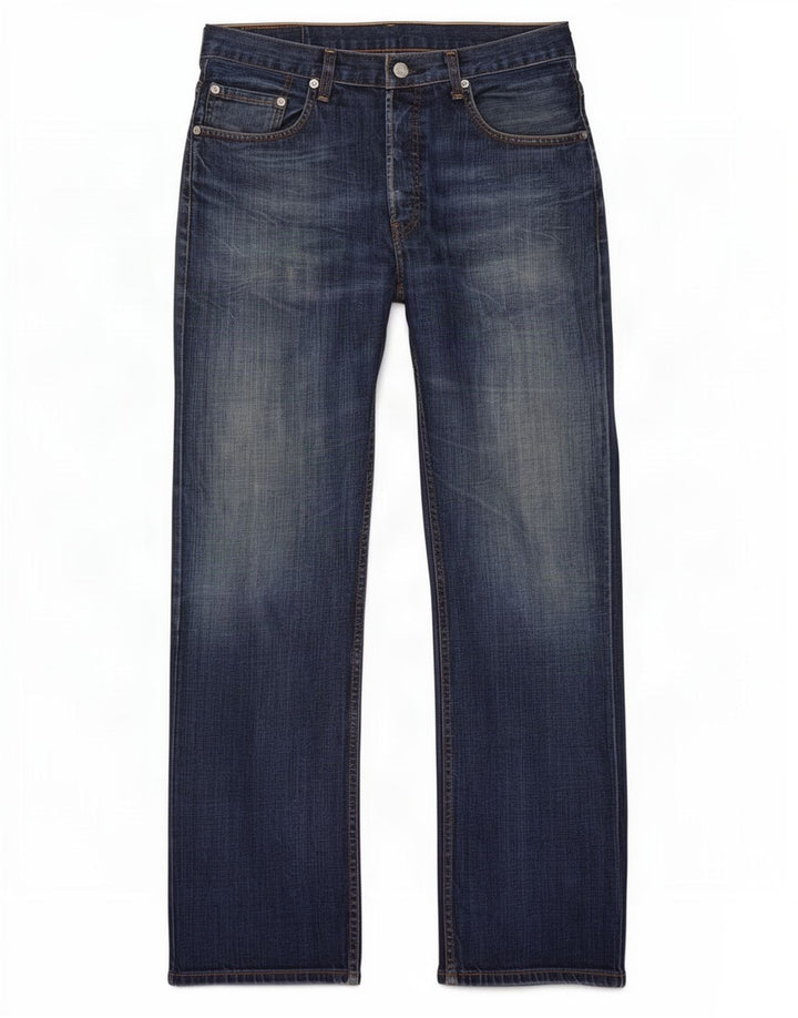 Levi's Uomo 758 Jeans Bootcut W34 L30 Cotone Blu