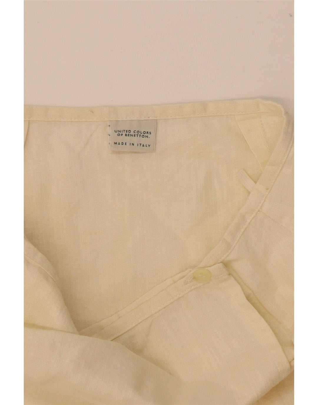 Gonna mini avvolgente da donna Benetton IT 44 media W28 cotone beige