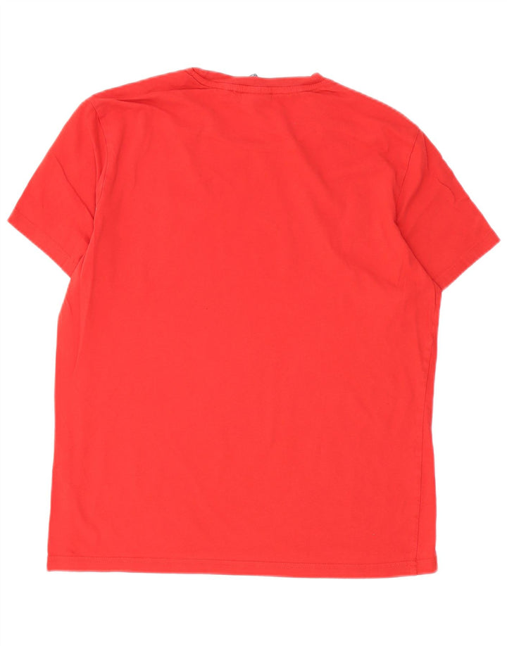 T-shirt grafica da uomo Champion Top in cotone rosso medio