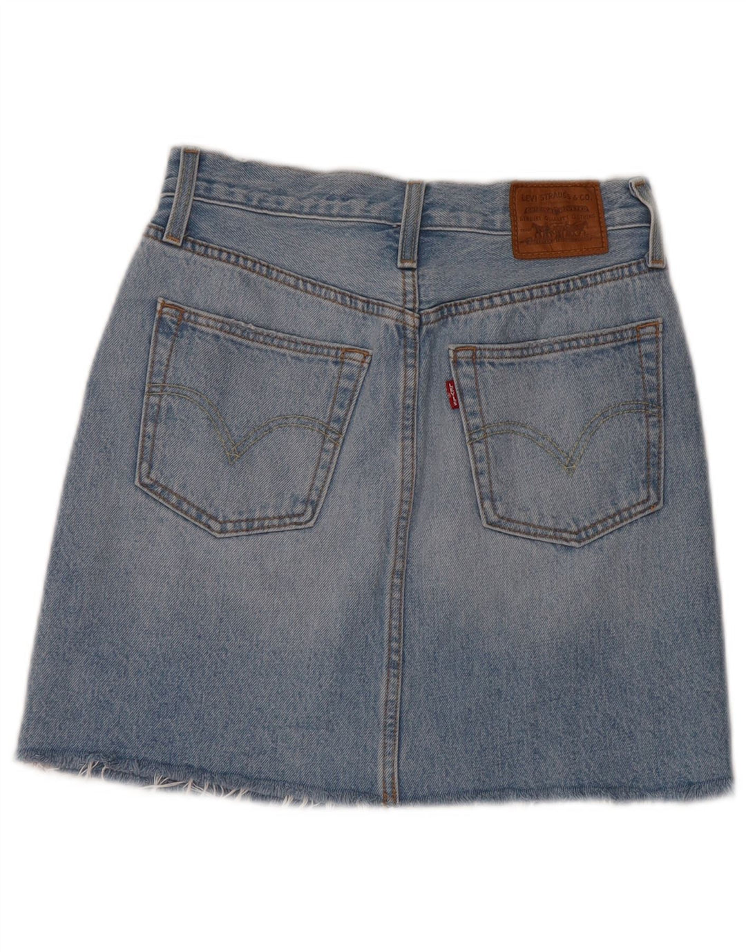 Gonna in denim invecchiato LEVI'S da donna W25 XS in cotone blu