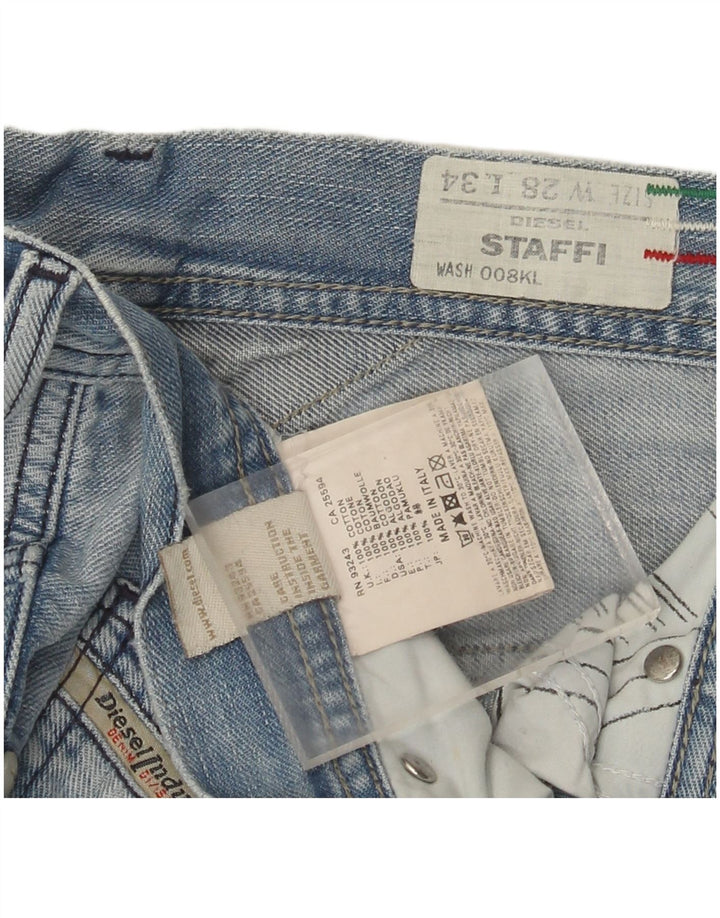 Jeans slim da donna Diesel Staffy effetto consumato W28 L31 cotone blu