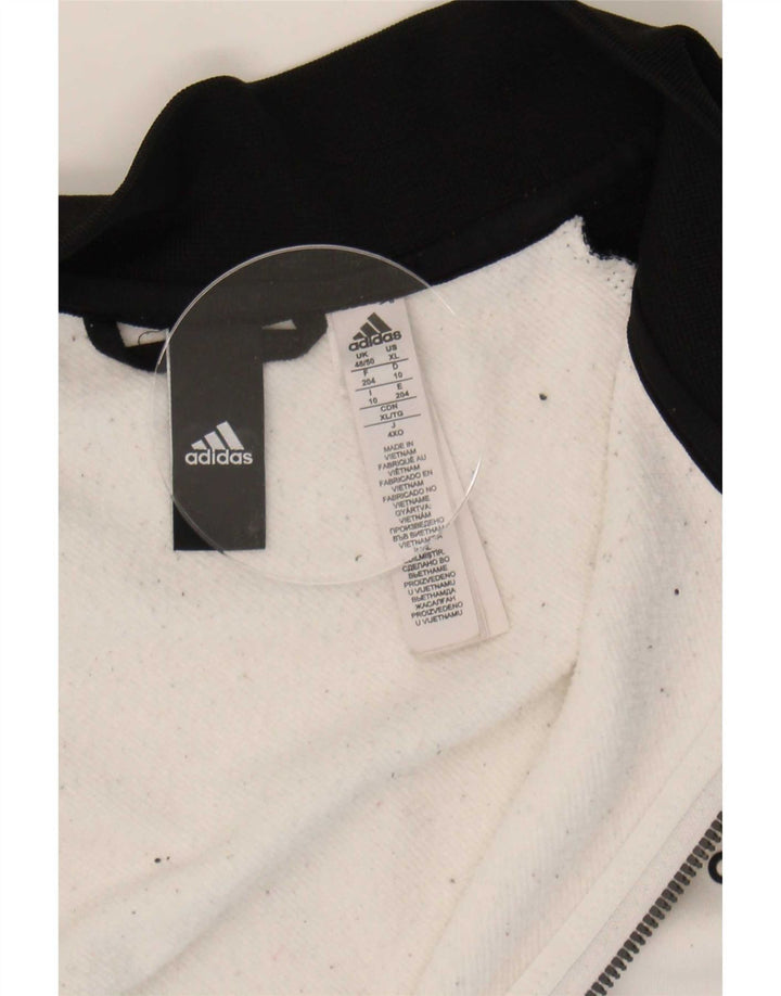 Giacca da tuta da uomo Adidas UK 48/50 XL Poliestere color block bianco
